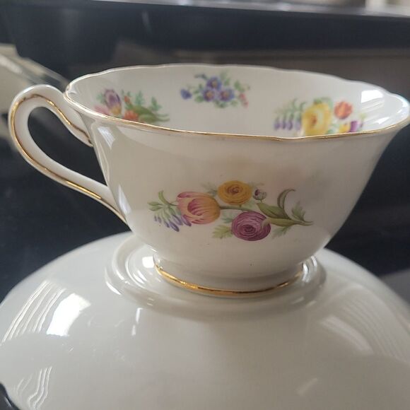𝅺grosvenor Bone China Jackson & Gosling Flowers Tea Cup & Saucer - Picture 6 of 8